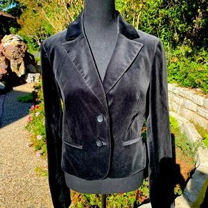Express, Black, Velvet, Lined, Blazer, Size 10